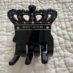 ❌SOLD❌ Juicy Couture Black Crown Hair Claw Clip Rhinestone Crystal Y2K